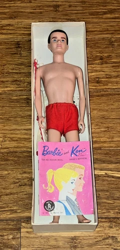 Vintage Barbie's Boyfriend Ken Doll Figure #750 Boxed Dark Hair 1961