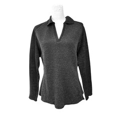 Mountain Hardwear Pullover Wool Blend Sweater Size Large Long Sleeve V-Neck Gray