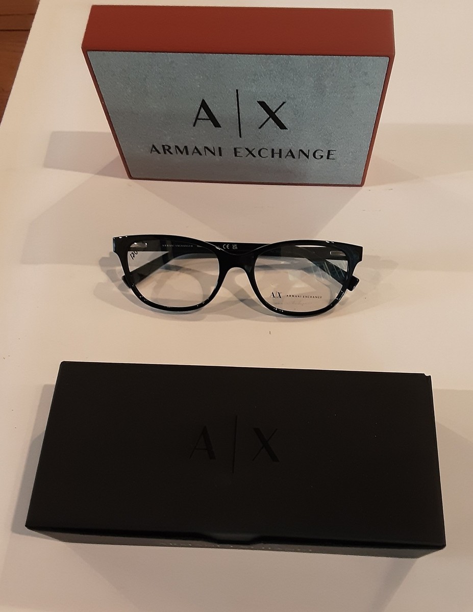 Armani Exchange AX 3037 8158 Eyeglasses Frames Mens Black 53-17
