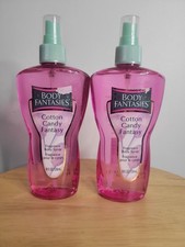 2 Body Fantasies COTTON CANDY Fragrance Perfume Mist Body Spray 8oz Each RARE