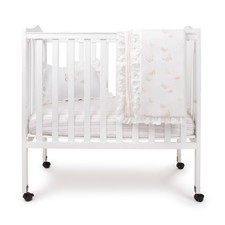 Ely's  Co. Mini Crib Bedding Set for Girls, 4 Piece Set - 1 Fitted Mini Crib...