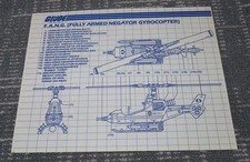 1983 GI Joe FANG Gyrocopter Instructions Blueprints Original 158603.02A
