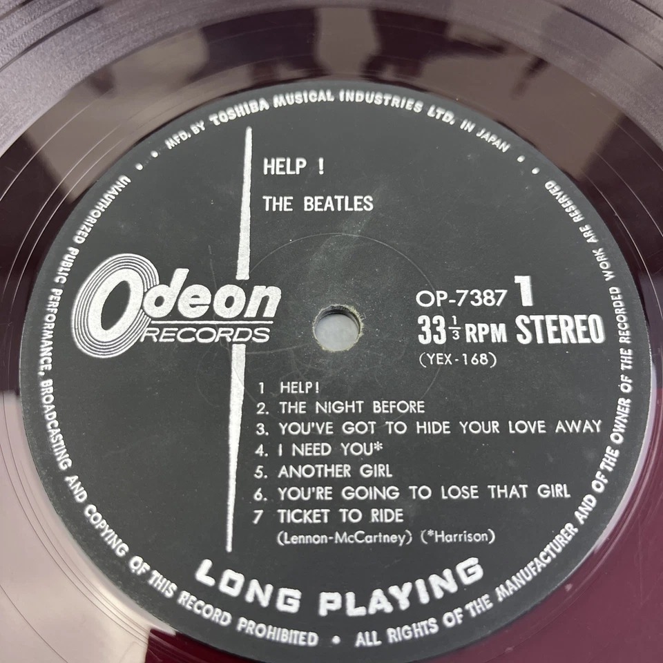 Beatles – Help 1965 1st Japan Pressing LP Red Vinyl Record Schallplatte OP7387 - Bild 3 von 4