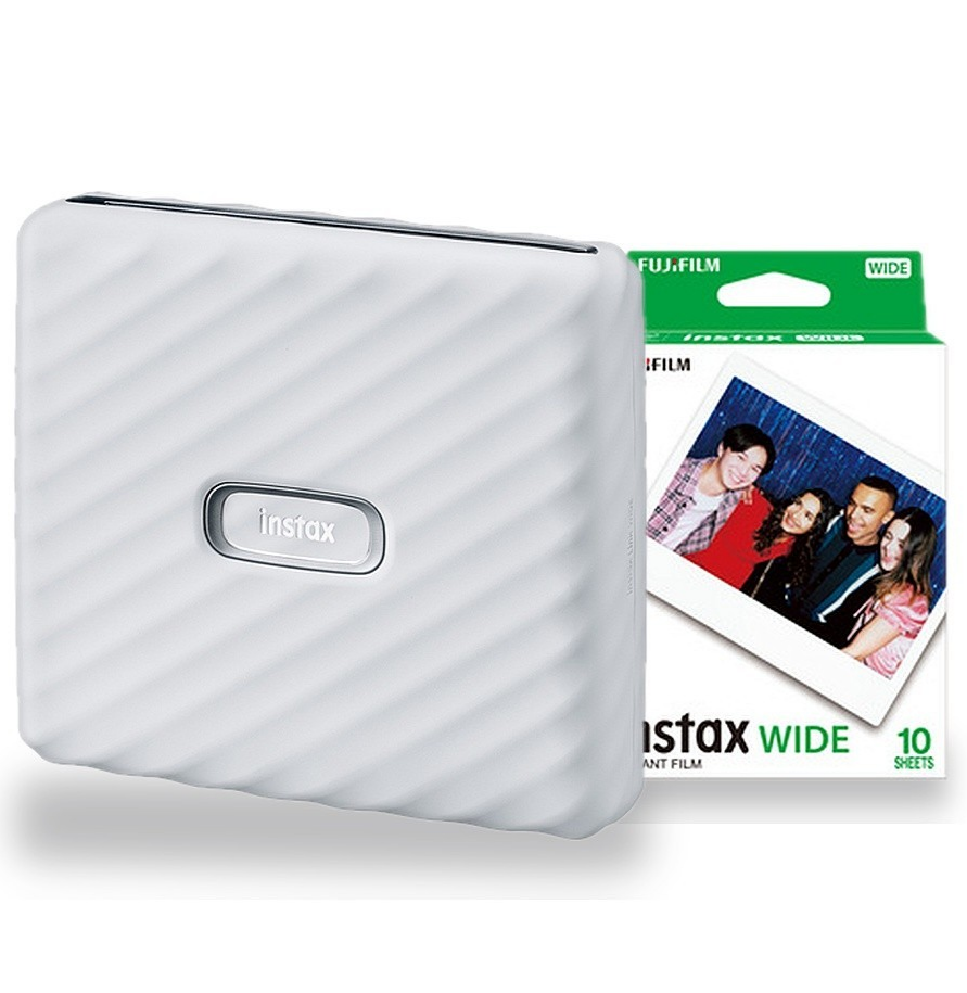 Fujifilm instax Link WIDE Sofortbilddrucker Ash White LED-Druck Printer - Bild 4