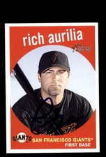 Signed Baseball Card Auto 2008 Topps Heritage #256 Rich Aurilia Giants