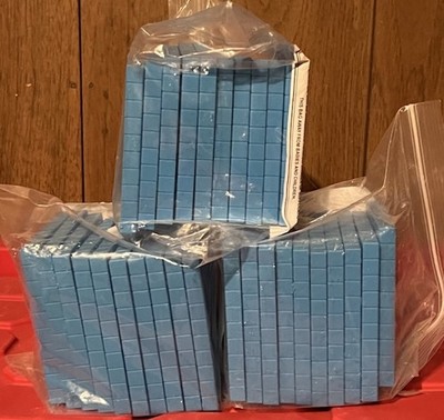 NEW Lot of 3 Didax Base Ten Flats (30 Total) Plastic Hundred Flats #8-2004 Math
