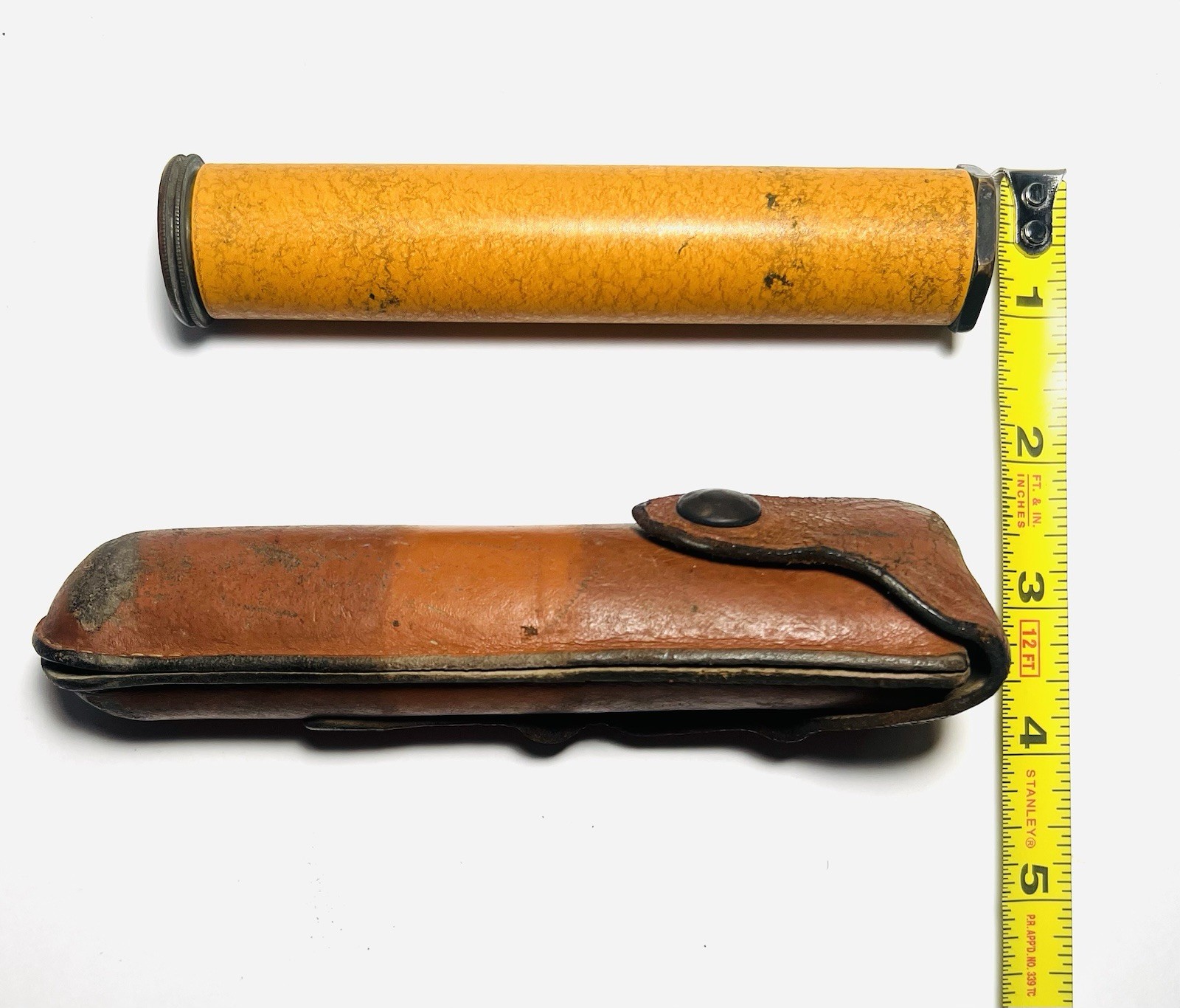 Vintage DIETZGEN Sight Transit Handheld Survey Scope w/ Leather Pouch