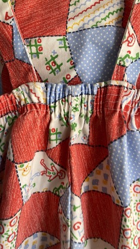 Colorful Patchwork Vintage Kids Overalls Size Four - Picture 6 of 7