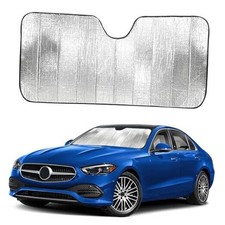 Accordion Car Windshield Sun Shade  Reflective Car Window Shades for UV Small