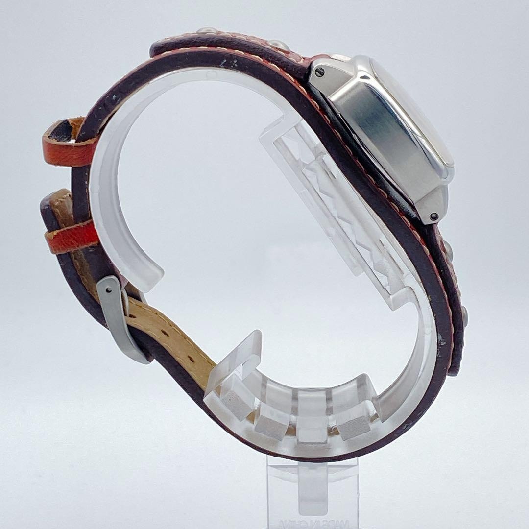 動作品 FOSSIL　腕時計　BigTic FLOWER　レディース y2k FOSSIL BIGTIC FLOWER LADIES WRISTWATCH SQUARE FACE STAINLESS
