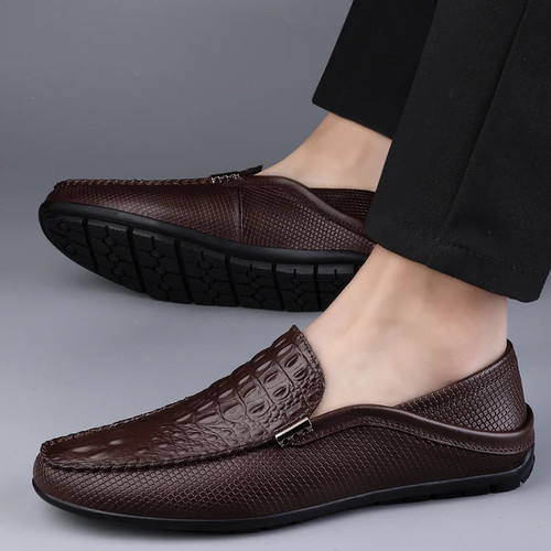  Herren Echtleder Vielseitig Business Freizeit Schuhe Weiche Sohle Flache Halbschuhe - Bild 1 von 26