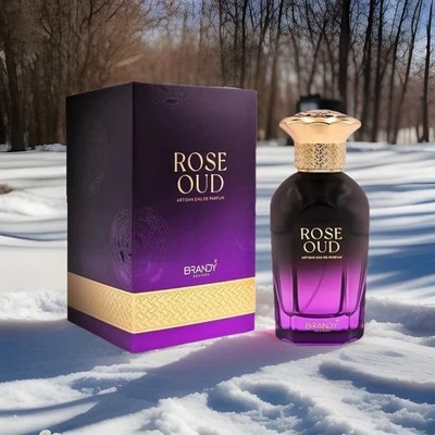 BRANDY Rose Oud Women 100ml Eau de Parfum and Men - Floral, Sweet, Musky Fragrance.