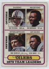 1980 Topps Team Leaders Dan Pastorini Ken Burrough Jesse Baker #432 9cd