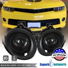 Fit 2014-2015 Chevy Camaro 3.6l V6 Projector Fog Bumper Lights H11 Bulbs 14-15