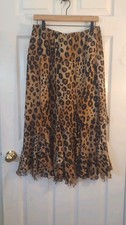 FASHION BDG Brown Black Leopard Print Ruffle ...