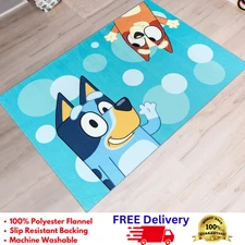 Bluey Kids Area Rug 4’ x 5’10” Machine Washable Non-Slip Soft Underfoot New