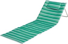Foldable Beach Mat Lounger Portable Camping Chair with Pillow 3 Assorted Colours