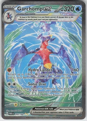 Pokemon Garchomp ex - 245/182 SV04: Paradox Rift Special Illustration Rare NM