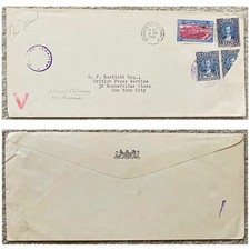 1941 Bisect + Légation Britannique Poste Aérienne Guatemala au Service de Presse Britannique NY US