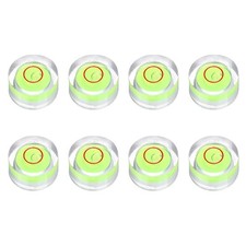 8pcs Circular Bubble Spirit Level 13x7mm Bubble Spirit Level, Green/Red