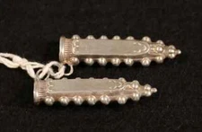 Antique Victorian Silver Dutch Needle Guards Point Protectors 