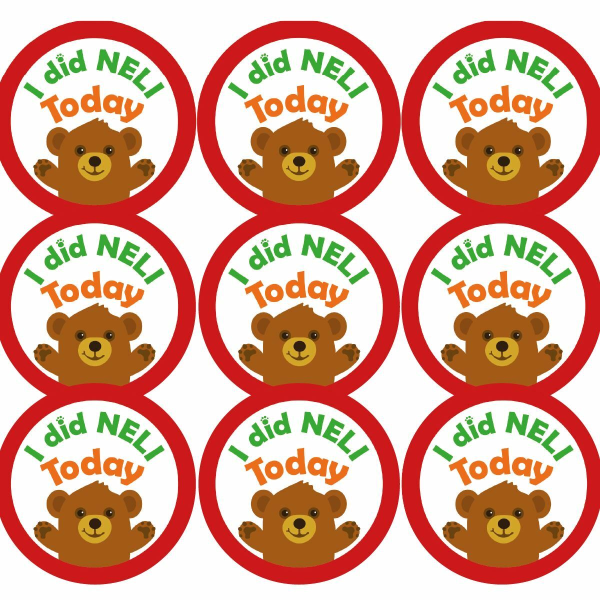 144 I did NELI today 30mm Literacy Reward Stickers for Teachers & Parents