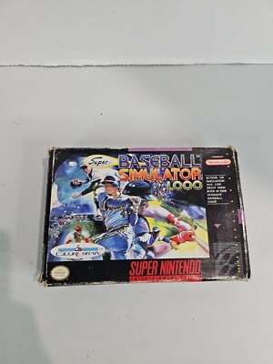 Super Baseball Simulator 1.000 (SNES) COMPLETE IN BOX