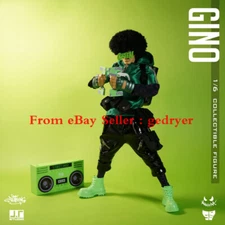 J.T.Studio 1/6 Street Mask Green Lantern GINO Toy  Action Figure  Eye Can Light 