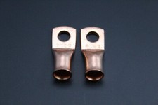 6 GAUGE COPPER 5/16 RING 2 PK CRIMP TERMINAL CONNECTOR AWG BATTERY LUG CUR6516