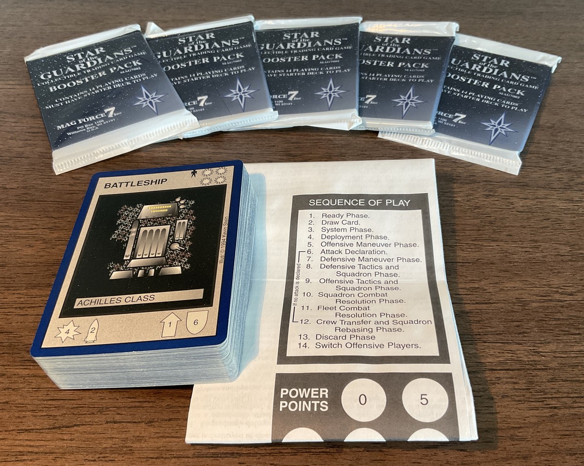 Star of the Guardians CCG (5 Booster + 60 Card Lot) 1995
