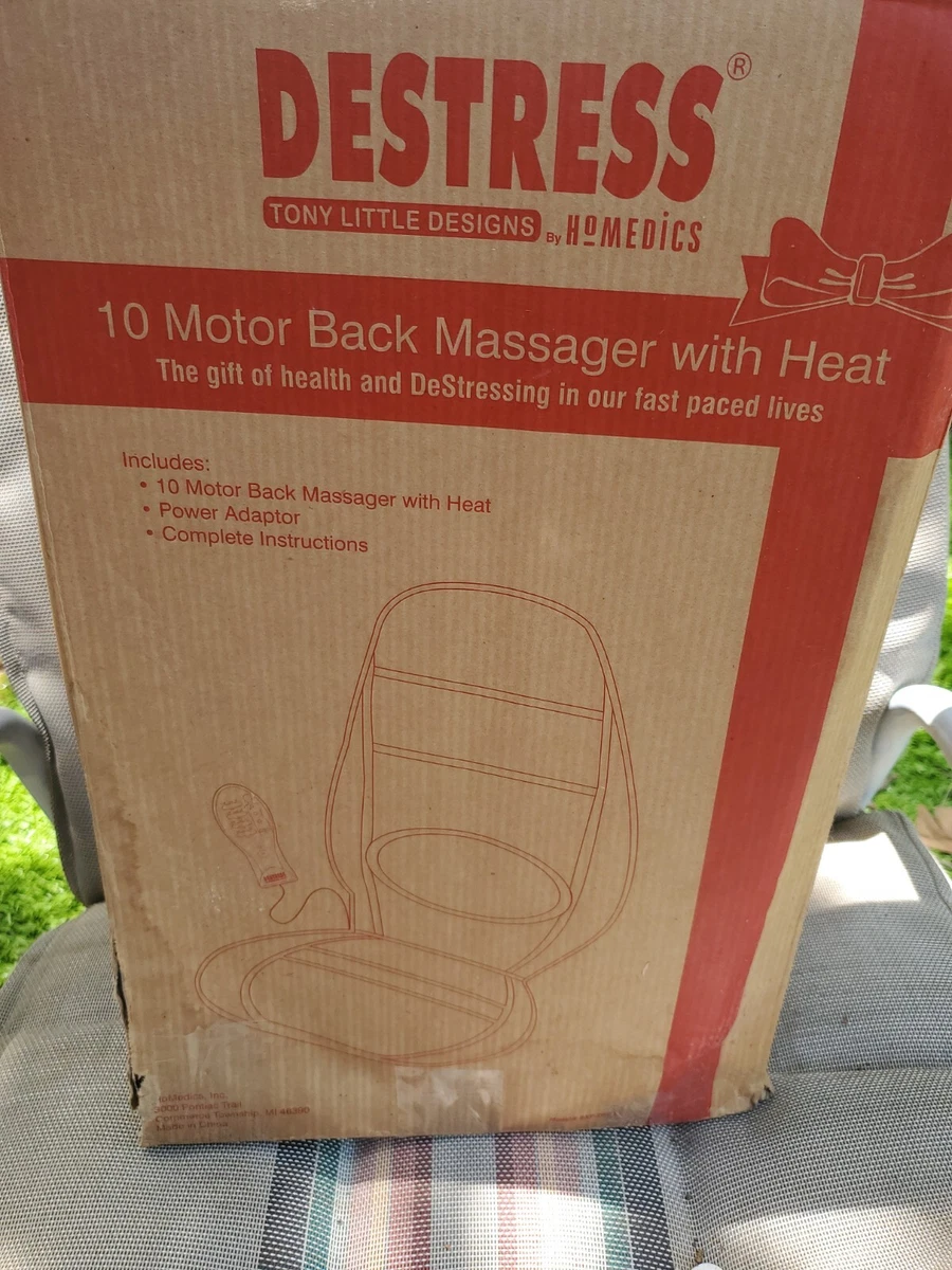 Destress Tony Little Homedics 10 Motor Back Massager W Heat New