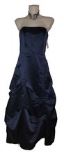 Y2k 90s Womens Blue Satin Pick-up Grunge Whimsigoth Witchy Fairycore Dress Sz 8