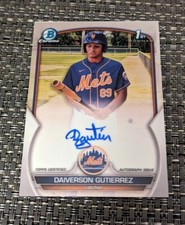 2023 BOWMAN CHROME 1ST AUTOGRAPH BASE DAIVERSON GUTIERREZ AUTO Q0558