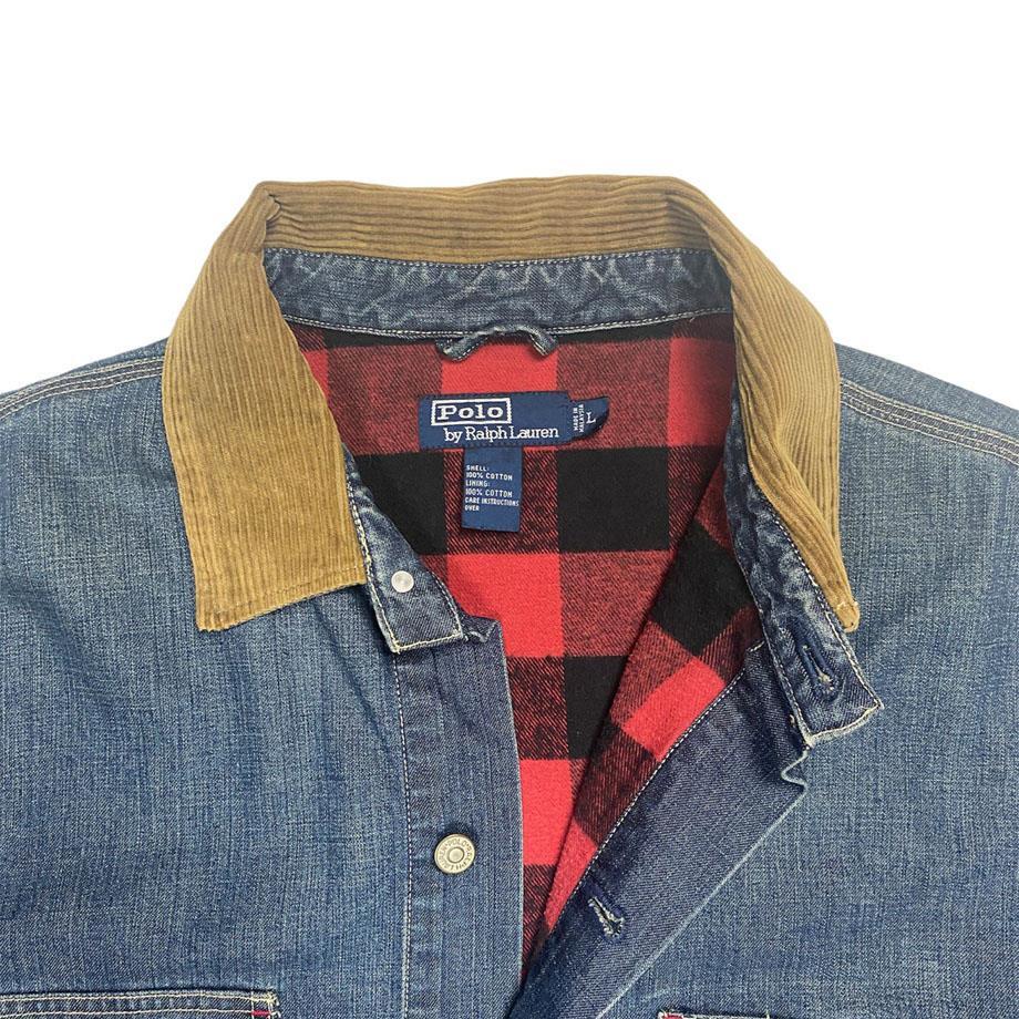 Vintage 80s POLO RALPH LAUREN Denim Jacket Sz. L Flannel Vintage 80s POLO RALPH LAUREN Denim Jacket Sz. L Flannel