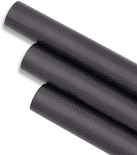 Lot de 2 tubes de fibre de carbone envelopp s 3K - 6 x 8 x 500 mm - Surface mate
