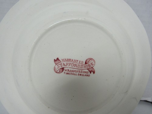 Pink warrented Staffordshire W. Adams & Sons Butter Dish, Tunstall England - Picture 6 of 6