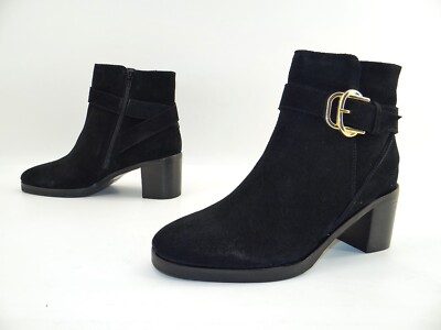 Anna Field Stiefeletten Ankle Boots Stiefel Schwarz Leder Winter