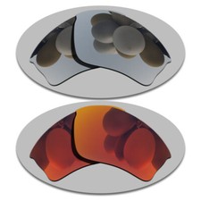 Silver Fire Red Replacement Lenses For-Oakley Half Jacket XLJ Polarized
