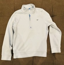 Vineyard vines Boys Quarter Zip Light Blue Sweatshirt Size Small