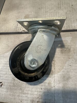 Pemco E-4 Swivel Plate Ball Bearing Caster Wheel 2'' x 4'' 4-1/2'' x 4'' Plate (SW3)