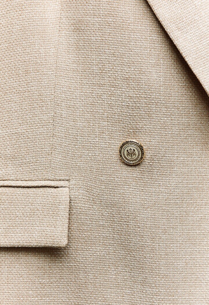 ZARA NWT WOMAN $109 DOUBLE BREASTED LONG BLAZER TAUPE BROWN ZARA NWT WOMAN $109 DOUBLE BREASTED LONG BLAZER TAUPE BROWN
