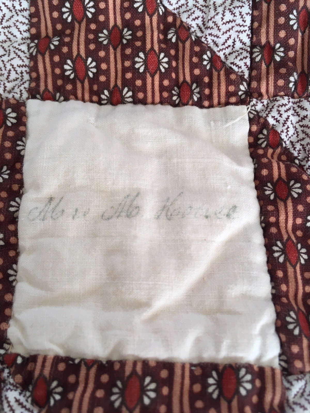 RARE 19th Century SIGNED Antique Friendship Quilt American Centennial