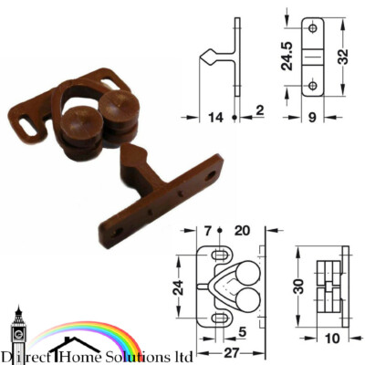 HAFELE NYLON FEDERBELASTETER DOPPELROLLENSCHNÄPPER SCHRANKTÜRRIEGEL CARAVAN BOOT