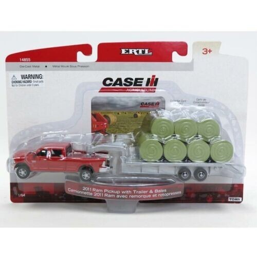 1/64 Dodge Ram Pickup Truck mit Schwanenhalsanhänger & Heuballen von Ertl ZFN14855 - Bild 1 von 2