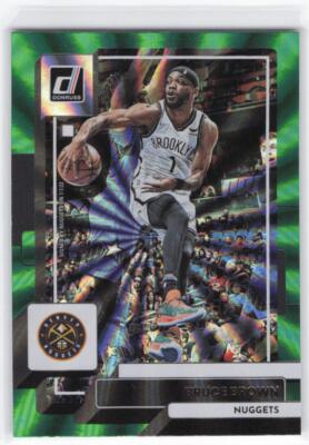 2022-23 Donruss Bruce Brown #200 Holo Laser Green Nuggets
