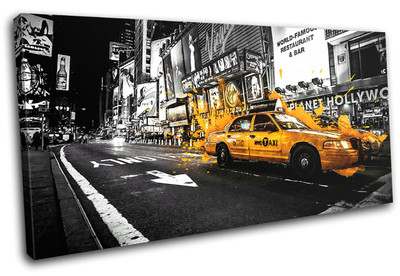 Yellow Taxi New York City CANVAS WALL ART Picture Print VA | eBay Australia