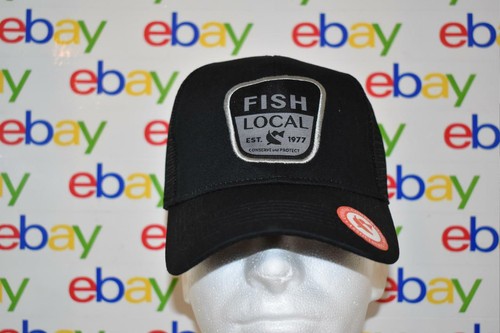 Mens Fish Local Mesh Snapback Cap Hat 