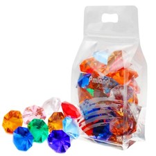 40 pcs Colorful Plastic Gems Gemstones for Kids Fake Diamond Plastic