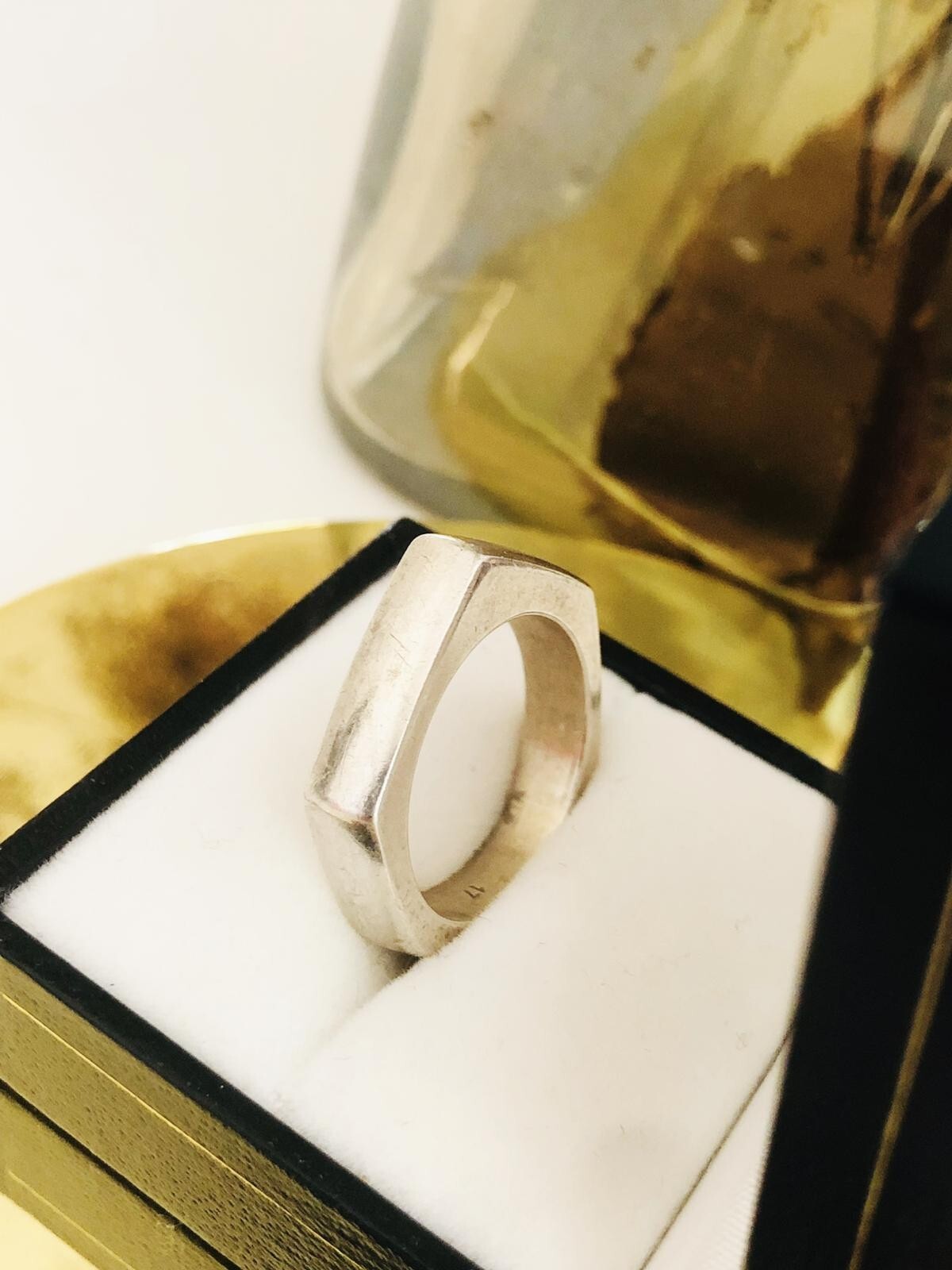 GUCCI Hexagonal For Him Ring Sterling Silver 925 … - image 6