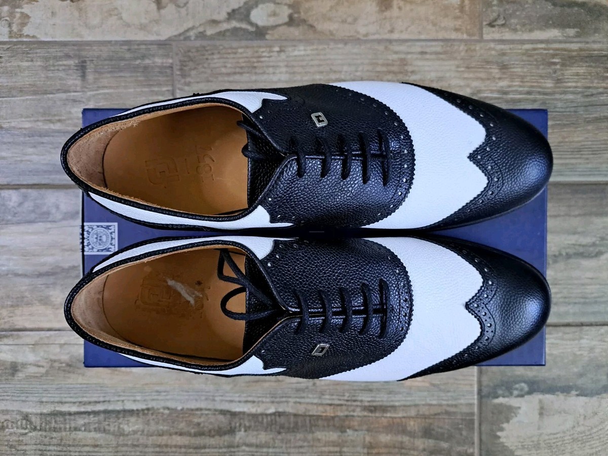 NEW RARE Footjoy 1857 Mens Golf Shoes Exclusive Classics WH/BK